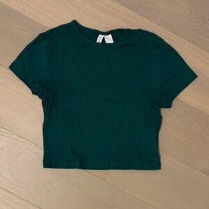 H&M Dark Green Crop Top